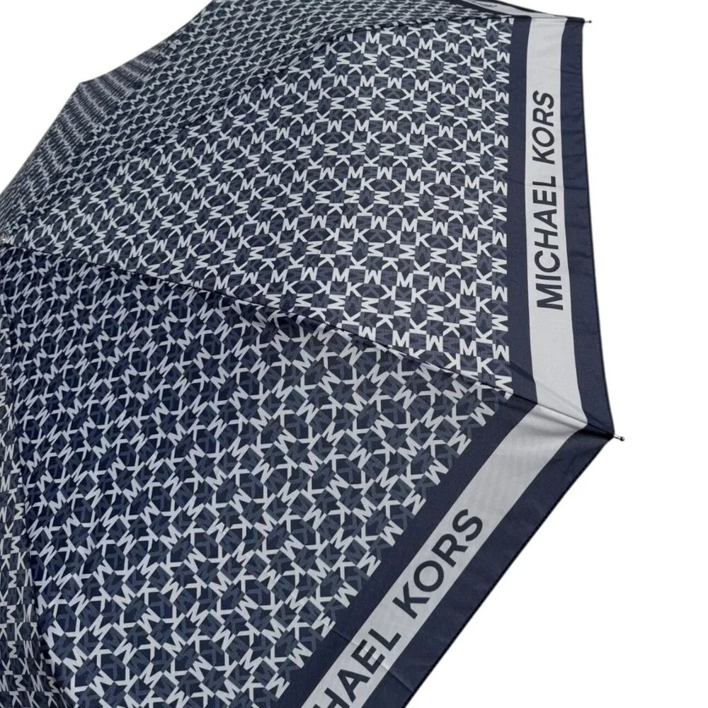 Michael Kors Travel MK Signature Monogram Umbrella NWT